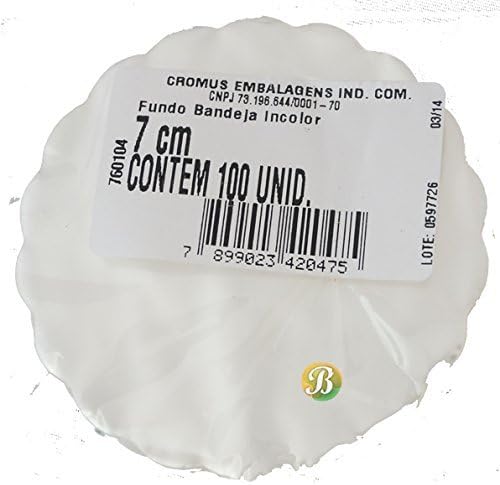 Tapetinho De Brigadeiro/Intermediate Plastic Liner for Candies (7 cm, Transparent/Transparente)