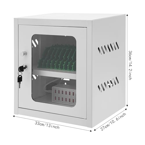 Image of 12-Device Charging Station, Charging Cabinet for Cellphones, Rechargeable Cellphone Locker Storage Charging Station, Locking and Charging Phone Storage Box, Cell Phone Charging Box