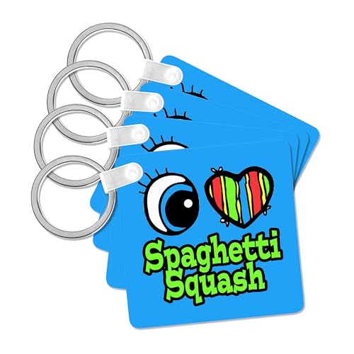 3dRose, Bright Eye Heart I Love Spaghetti Squash, set of