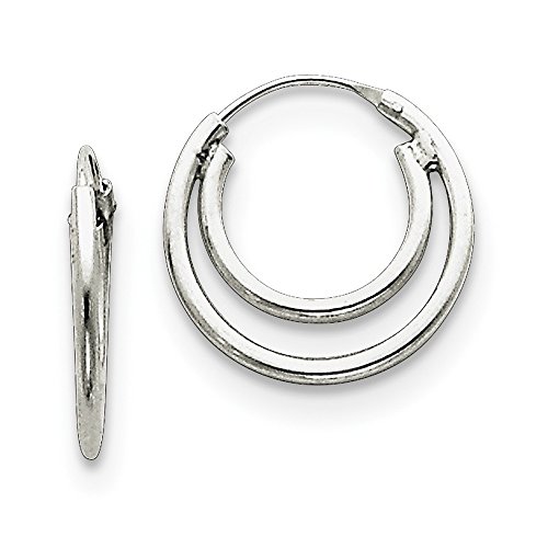 925 Sterling Silver Double Hoop Earrings