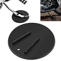 Kickstand Pad Parken Jiffy Stand für Harley Und Die Meisten Motorräder, PSLER Support Kickstand Platte Motorrad Dirt Bike Zubehör Hilft beim Parken Ihres Motorrads Auf Heißem Pflaster Weichem Boden