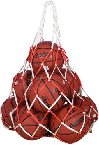 HongzyFirmバスケットボール、サッカー、バレーボールネットバッグ、学校、学生、競技、練習用の大容量スポーツ用具収納ショルダー (特大 - 24個のボール)