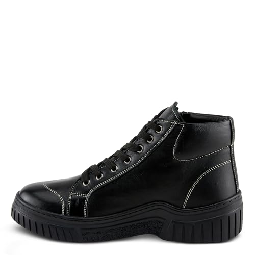 Spring Step Women's LOEVA High-Top Sneakers with Stylish Zipper, Premium Leather, and Faux Fur Lining3