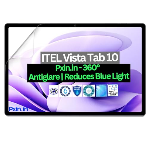 Image of Pxin Tablet Anti Bluelight and Anti Glare Screen Guard compatible with ITEL Vista Tab 10 | BLUVLightblock Tech | Scratch Proof | Prevents bluelight | Eye Protection | No Dry Eyes