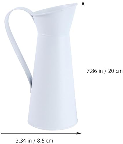 Miniatura 9 de MERRYHAPY Jarra de metal retro para decoración de mesa de oficina en casa, contenedor de flores galvanizado de 3.3 pulgadas con base antideslizante