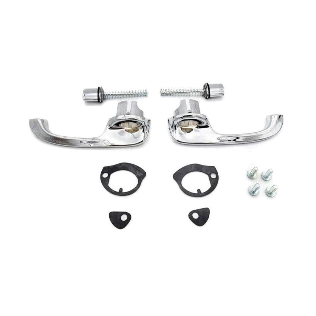 GGDZTMNB Pair Chrome Front Outside Door Handles 2pc for Chevy for Impala 1961-1962 221-7696