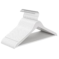 SONGMICS Wooden Hangers, Coat Hangers, Pants Bar, 360° Swivel Hooks, Solid Birch Wood, for Jackets, Shirts, Coats