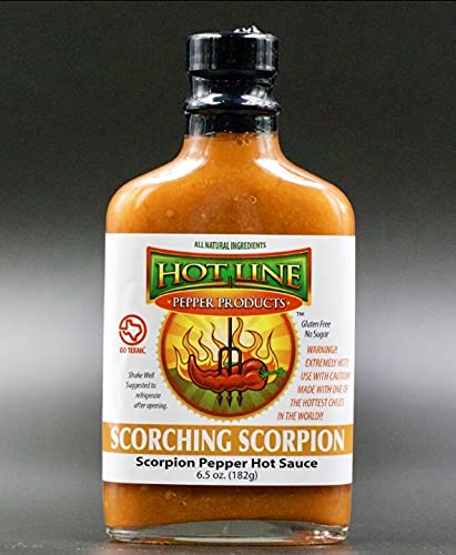 Miniatura 2 de HOT LINE PEPPER PRODUCTS Salsas picantes gourmet (2) fantasmas, 2) escorpión abrasador, paquete de 4