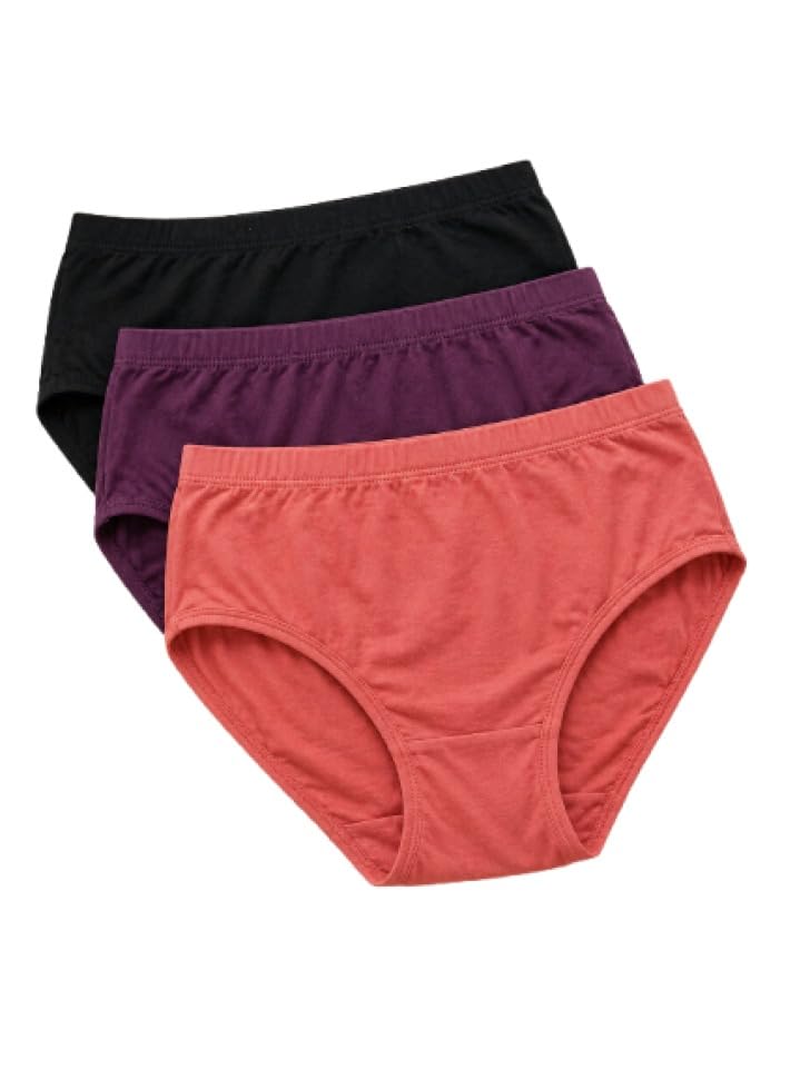 dandur Women's Plain Soft Panty with Comfortable Elastic for Daily Outfit, Office, Travel, Fitness and Home Use (Pack of 3)-picture-17