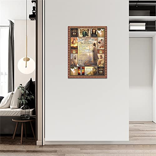 Jesus Christ Canvas Wall Art Christian Religious Wall Decor Christ Spiritual Pictures Prints Painting Modern Inspirational God Artwork Framed Home Decor For Bedroom Living Room Church 12"X16" #TOP3