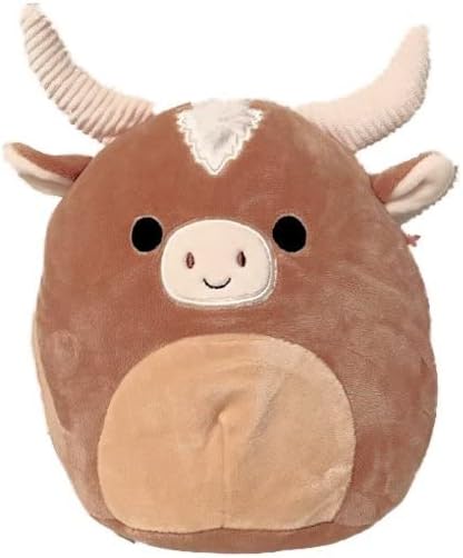 Squishmallows Official Kellytoy 7 Inch Soft Plush Squishy Toy Animals (Wilfred Brown Highland Cow)