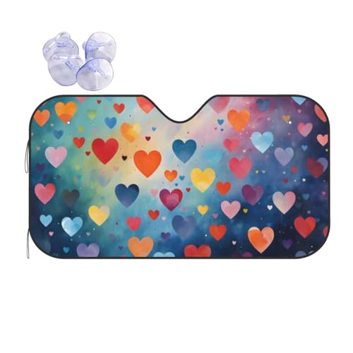 Cubiertas de Parabrisas Pequeños Corazones Parasol Ventana Delantera Automóvil UV
