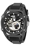 Invicta メンズ Akula 自動腕時計 シリコン付き ステンレススチールストラップ ブラック ガンメタル 30 (モデル:32352)