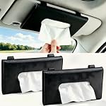 2 Pack Car Tissue Holder - Sun Visor Tissue Holder for Car Black