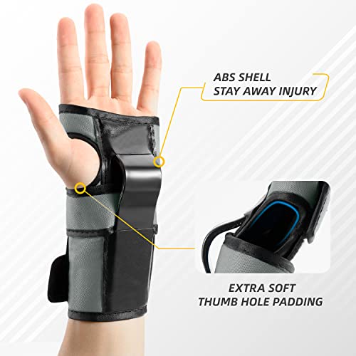 Bosoner Adult/Child Knee Pads Elbow Pads Guards Protective Gear Set For Cycling Bike Skateboarding Inline Roller Skating Bicycle Scooter, Wrist Guards Youth Kids Adults For Multi-Sports Outdoor #TOP4