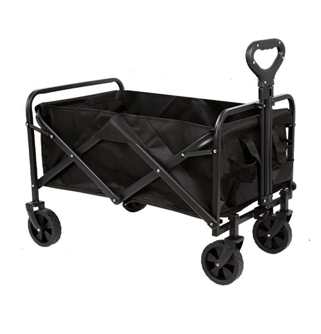 La Mejor Lista de Carro Plegable - los más vendidos. 47 Geotech Carrito De Compras Plegable 150kg 4 Ruedas Giratorias Negro