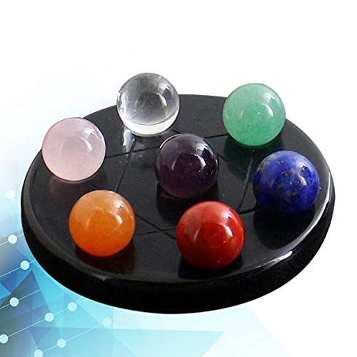 ARTIBETTER 7 Chakra Gemstone Conjunto Bola Feng Shui Cristais de Cura Esfera de Obsidiana Sete- Estr