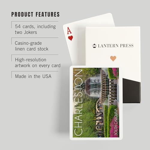 Lantern Press Charleston, South Carolina, 52 Naipes Póker miniatura 3