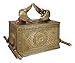 Ebros Gift Matte Gold Holy Relic Ark of The Covenant Throne of God with Ten Commandments Rod of Aaron and Manna Decorative Trinket Box Sculpture Christian Israel Historic Replica (1:5 Scale)