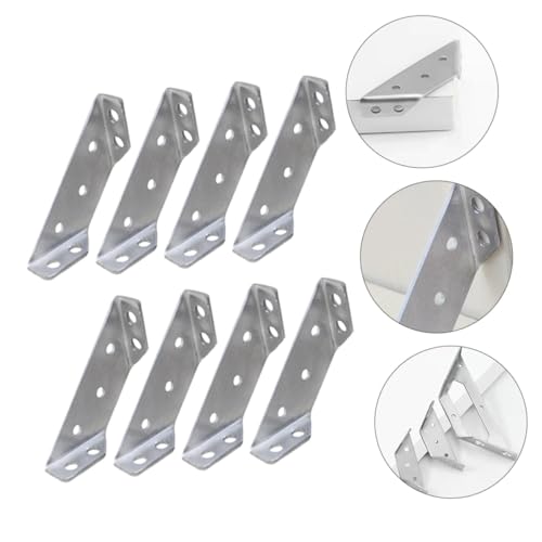 Supports d'angle acier inoxydable pour meubles équerre fixation étagère armoire - 7