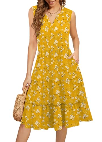 Summer Wedding Guest Boho Maxi Cocktail Prom Yellow Sun Dress Formal Homecoming Sundresses Plus Size Dresses for Women 2026 Elegant Classy Beach Vacation Clothes Fashion Clothing Travel Cruise Outfits