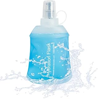J.CARP 150ml Soft Flask Running Water Bottles, TPU Foldable Running Hydration Flask for Hydration Pack Cycling Hiking Climbing Outdoors Motorbike