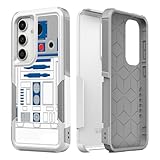 Candykisscase for S25, Robot Pattern Shock-Absorption Hard PC and Inner Silicone Hybrid Dual Layer Armor Defender Case for Samsung Galaxy S25