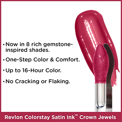 Image of REVLON Colorstay Satin INK, Comfortable, Longwear Rich 16-Hour Liquid lip Color, Formulated with Black Currant Seed Oil & Vitamin E, Pink Duchess - (031) (Pack of 2)