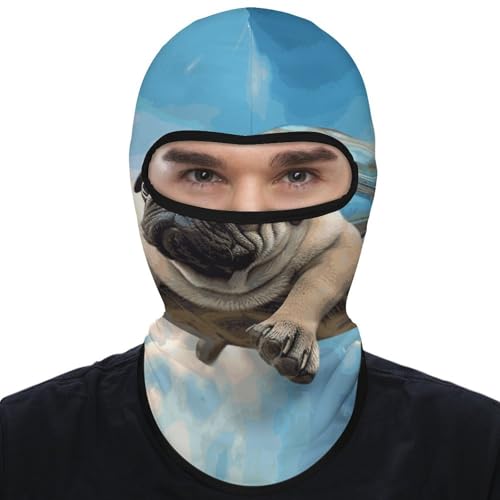 Balaclava para Hombre y Mujer, Máscara de Esquí Divertida en Diseño de Tortuga y Perro, Cubierta Facial Completa para Ciclismo miniatura 1