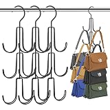 4 Pack Purse Hanger Organizer for Closet Laelr Metal Purse Holder for Closet Space Saving Hanging Ba