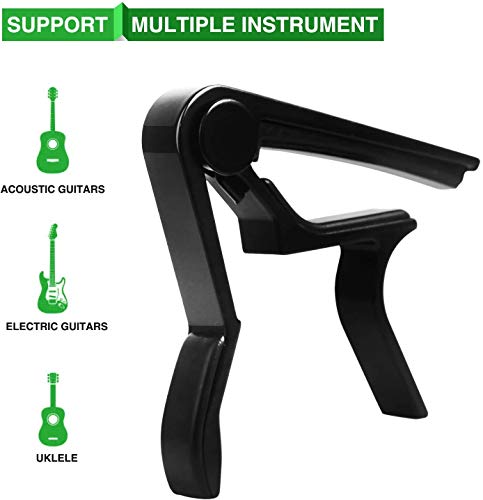 Image of kh Guitar Capo, 6-String Acoustic & Electric Guitar Capo,SIIWOO Guitar Capo Acoustic(Black)