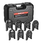 VEVOR Press Jaws, 7PCS Pressing Jaws 1/4" to 1-1/8" for RLS Copper Pipes, Compatible with Standard Press Tools, Suitable for High Pressure HVAC/R Applications - with Case