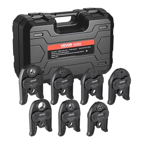 VEVOR 7PCS Pressing Jaws 1/4" to 1-1/8" - Compatible with RLS Copper Pipes, Work with 32KN Standard Press Tools for High Pressure HVAC/R Applications - with Case by VEVOR - Used condition - US$604.74