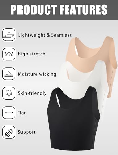 XUJI Transgender FTM Breathable Seamless Half Chest Binder3