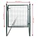 vidaXL Puerta Doble de Valla Acero Revestida de Polvo Verde Oscuro 100x150cm