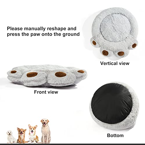 Jiupety Large Dog Bed Plush, Round Calming Donut Dog Bed, Up To 60 Lbs, Flush And Fluffy Large Dog Bed, Comfy And Cozy Dog Bed, Xxl Size (40"X40") Grey Large Dog Bed #TOP3