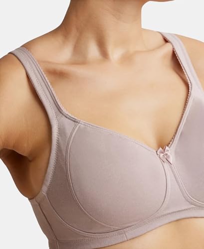 Image of Jockey ES24 Plus Size Bra | Wirefree | Non Padded | Full Coverage with Plush Lining Cup| Super Combed Cotton Elastane Fabric