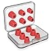 12Pcs Replacement Eartips- Premium Memory Foam Earphone Earbuds Tips Noise Reducing Earbud Tips for 5mm-7mm in-Ear Headphones Nozzle (S/M/L, Red)
