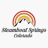 Steamboat Springs Colorado Co City State Skiing Snowboarding Hiking Vacation Gifts Vinyl Sticker Waterproof Bumper Sticker Laptop Window Decal 5"