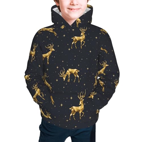 Christmas Deers Kid Hoodies Boys Sweatshirts Girls Pullover with Pocket3