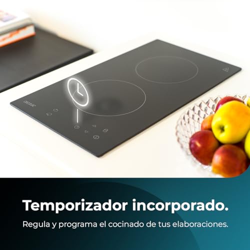 Miniatura 8 de Cecotec Placa De Vitrocerámica 2 Fuegos Bolero Squad V 2001 Potencia Máxima 3000 W, 9 Niveles De Potencia, Touch Control, Detector De Sartenes, Diámetro 16 Y 20 Cm