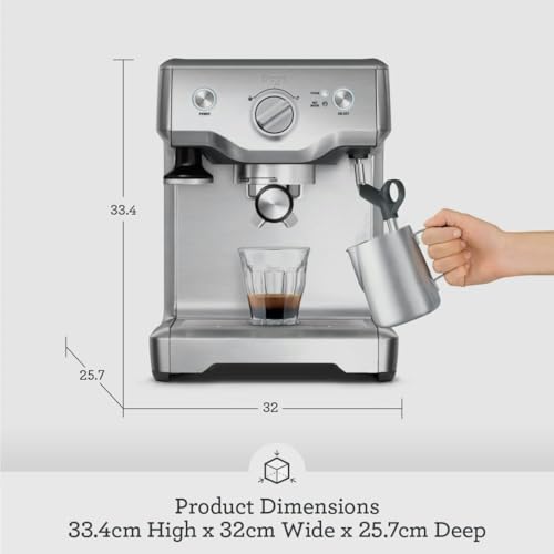 Sage - The Duo-Temp Pro - Bean to Cup Coffee Machine with Milk Frother - Precise Espresso-Extraction 1600 W - Easy to Use Manual Espresso Machine - Portafilter and Milk Jug - Brushed Stainless Steel - Image 5