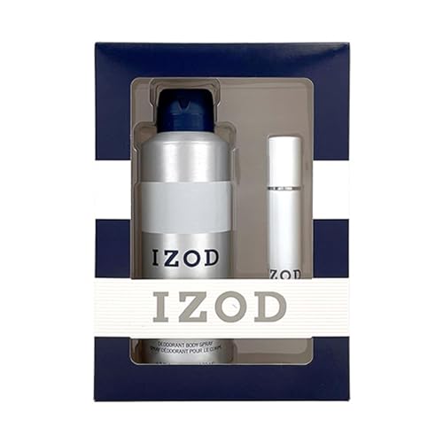 Image of Izod White 2 Piece Gift Set: Eau de Toilette 15ml - Body Spray 200ml