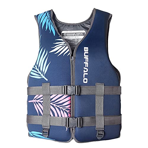 Swim Jackets for Adults,Water Sport Boating Jacket Outdoor Sports Vest Adults Jacket with Adjustable Safety Buckle Lightweight Waistcoat Water Sports Accessories for Sailing Surfing Kayaking (Blue)