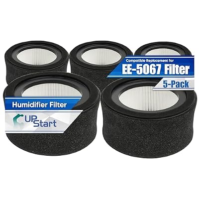 5-Pack HS1944 Filters for Crane EE-5067 Air Purifier Replacement HEPA Filter - Compatible with Crane EE5067 Filter Model EE 5067