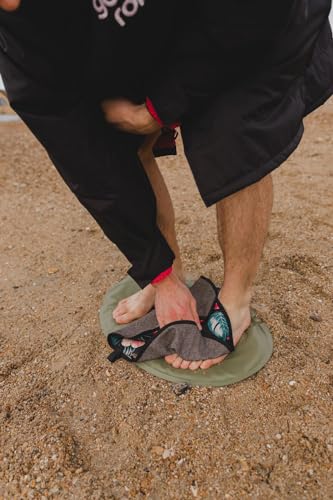 Tapis de plage imperméable vert de qualité supérieure avec finitions soignées