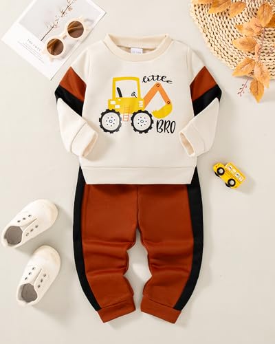 Image of NZRVAWS Toddler Baby Boy Clothes Pullover Sweater Ripped Jean Sweatsuit Little Boy Outfit Fall Winter Clothing Set 6M-7T