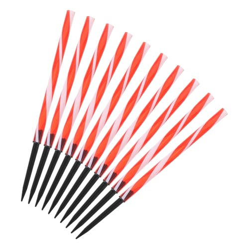 Estacas de tierra de plástico para luces solares, postes de extensión de jardín (10 uds)