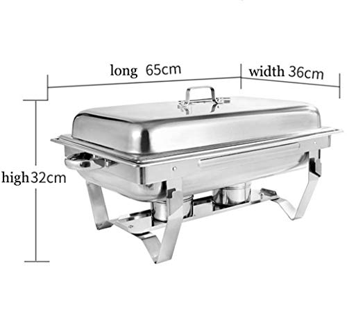 HSBAIS Speisenwärmer Buffetwärmer, 9 Quart Full Size Wärmebehälter Rechteckig Edelstahl Chafing Dish mit Deckel für… – Bild 4