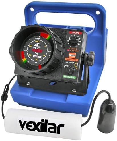 Vexilar FL-8SE 19 Ice-Ducer Fish Finder, Battery Powered, Surface Mount, 8.5 x 8.5 x 7.5 inches, 0 pounds, LED Display, Ice Fishing Sonar